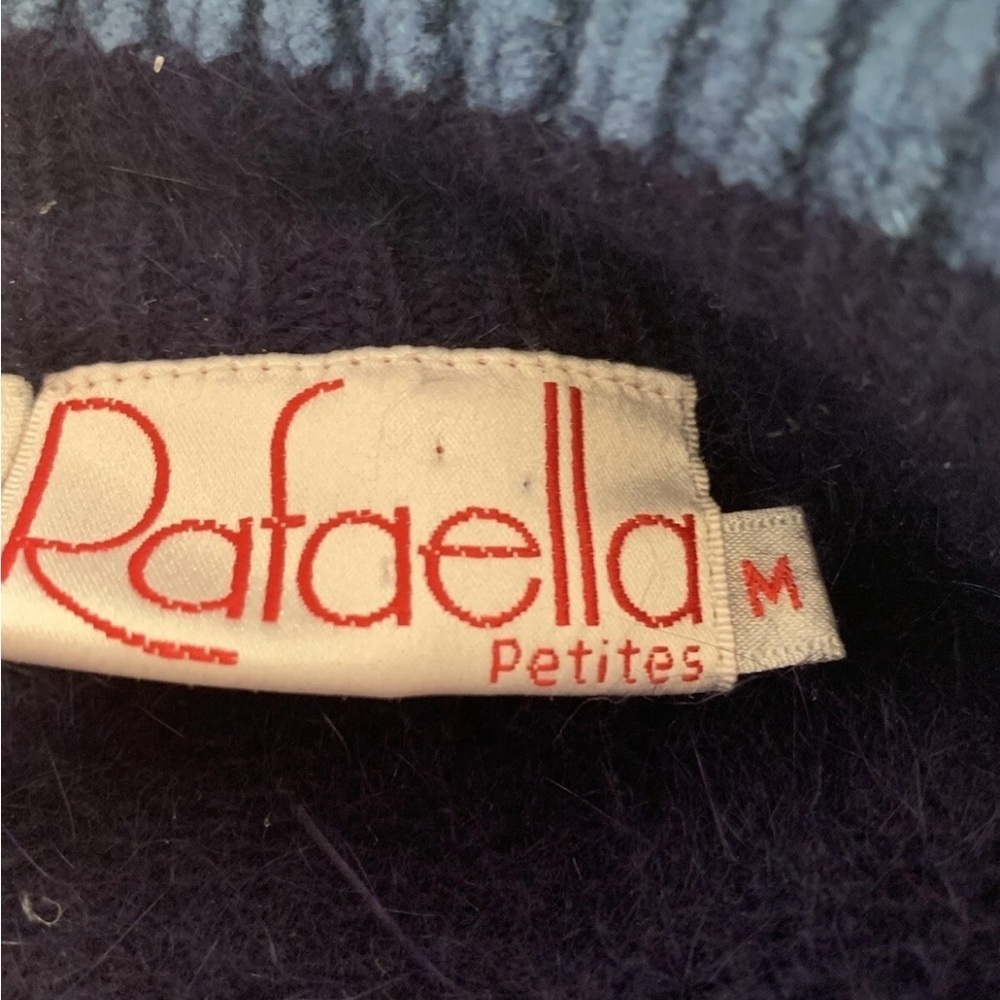 Vtg Rafaella Angora & Wool Nordic Reindeer Christmas Holiday Winter’s Sweater - Picture 11 of 11